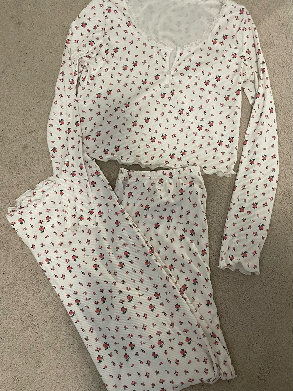 Women's Floral PJs - Picture 3 of 7